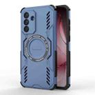 For Samsung Galaxy A36 5G Butterfly Armor MagSafe Magnetic Ring Shockproof Phone Case(Blue) - 1