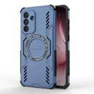 For Samsung Galaxy A56 5G Butterfly Armor MagSafe Magnetic Ring Shockproof Phone Case(Blue) - 1