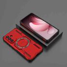 For Samsung Galaxy A56 5G Butterfly Armor MagSafe Magnetic Ring Shockproof Phone Case(Red) - 2