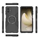 For Samsung Galaxy A07 4G Butterfly Armor MagSafe Magnetic Ring Shockproof Phone Case(Black) - 3