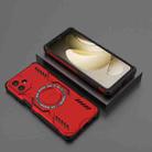For Samsung Galaxy A07 4G Butterfly Armor MagSafe Magnetic Ring Shockproof Phone Case(Red) - 2