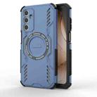 For Samsung Galaxy A15 5G Butterfly Armor MagSafe Magnetic Ring Shockproof Phone Case(Blue) - 1