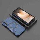 For Samsung Galaxy A15 5G Butterfly Armor MagSafe Magnetic Ring Shockproof Phone Case(Blue) - 2
