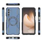 For Samsung Galaxy A15 5G Butterfly Armor MagSafe Magnetic Ring Shockproof Phone Case(Blue) - 3