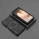 For Samsung Galaxy A15 5G Butterfly Armor MagSafe Magnetic Ring Shockproof Phone Case(Black) - 2