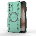 For Samsung Galaxy A15 5G Butterfly Armor MagSafe Magnetic Ring Shockproof Phone Case(Light Green) - 1