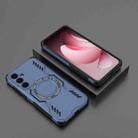For Samsung Galaxy A35 5G Butterfly Armor MagSafe Magnetic Ring Shockproof Phone Case(Blue) - 2