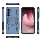 For Samsung Galaxy A35 5G Butterfly Armor MagSafe Magnetic Ring Shockproof Phone Case(Blue) - 3