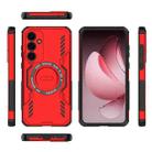 For Samsung Galaxy A35 5G Butterfly Armor MagSafe Magnetic Ring Shockproof Phone Case(Red) - 3