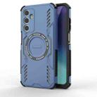 For Samsung Galaxy A25 5G Butterfly Armor MagSafe Magnetic Ring Shockproof Phone Case(Blue) - 1