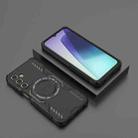 For Samsung Galaxy A25 5G Butterfly Armor MagSafe Magnetic Ring Shockproof Phone Case(Black) - 2