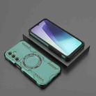 For Samsung Galaxy A25 5G Butterfly Armor MagSafe Magnetic Ring Shockproof Phone Case(Light Green) - 2