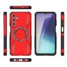 For Samsung Galaxy A25 5G Butterfly Armor MagSafe Magnetic Ring Shockproof Phone Case(Red) - 3