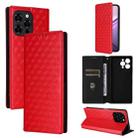 For Doogee Note 58 / Note 58 Pro Cubic Grid Texture Flip Leather Phone Case(Red) - 1