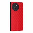 For Doogee Note 59 / Note 59 Pro Cubic Grid Texture Flip Leather Phone Case(Red) - 3