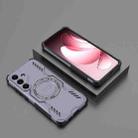 For Samsung Galaxy S25 5G Butterfly Armor MagSafe Magnetic Ring Shockproof Phone Case(Purple) - 2