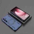 For Samsung Galaxy S25+ 5G Butterfly Armor MagSafe Magnetic Ring Shockproof Phone Case(Blue) - 2