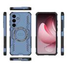 For Samsung Galaxy S25+ 5G Butterfly Armor MagSafe Magnetic Ring Shockproof Phone Case(Blue) - 3