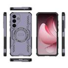 For Samsung Galaxy S25+ 5G Butterfly Armor MagSafe Magnetic Ring Shockproof Phone Case(Purple) - 3