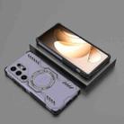 For Samsung Galaxy S25 Ultra 5G Butterfly Armor MagSafe Magnetic Ring Shockproof Phone Case(Purple) - 2