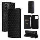 For HMD Fusion Cubic Grid Texture Flip Leather Phone Case(Black) - 1