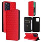 For HMD Pulse / Pulse+ / Pulse Pro Cubic Grid Texture Flip Leather Phone Case(Red) - 1
