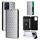 For HMD Pulse / Pulse+ / Pulse Pro Cubic Grid Texture Flip Leather Phone Case(Silver) - 1