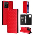 For HMD Skyline Cubic Grid Texture Flip Leather Phone Case(Red) - 1