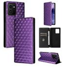For HMD Skyline Cubic Grid Texture Flip Leather Phone Case(Purple) - 1