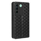 For vivo S16e / V27e Cubic Grid Texture Flip Leather Phone Case(Black) - 3