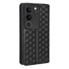 For vivo S17 / S17 Pro / V29 5G Cubic Grid Texture Flip Leather Phone Case(Black) - 3