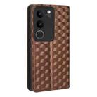 For vivo S17 / S17 Pro / V29 5G Cubic Grid Texture Flip Leather Phone Case(Brown) - 3