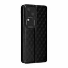 For vivo S18 5G / V30 Cubic Grid Texture Flip Leather Phone Case(Black) - 3