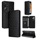 For vivo S18 Pro 5G Cubic Grid Texture Flip Leather Phone Case(Black) - 1