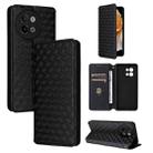For vivo S18e 5G Cubic Grid Texture Flip Leather Phone Case(Black) - 1