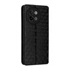 For vivo S18e 5G Cubic Grid Texture Flip Leather Phone Case(Black) - 3