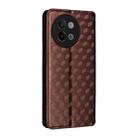For vivo S18e 5G Cubic Grid Texture Flip Leather Phone Case(Brown) - 3