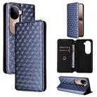 For vivo V40e 5G / iQOO Z9s 5G Cubic Grid Texture Flip Leather Phone Case(Blue) - 1