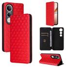 For vivo V50 Lite 5G Cubic Grid Texture Flip Leather Phone Case(Red) - 1