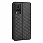 For vivo X60 Pro 5G / X60 5G Curved Cubic Grid Texture Flip Leather Phone Case(Black) - 3