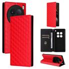 For vivo X100 Ultra 5G Cubic Grid Texture Flip Leather Phone Case(Red) - 1