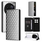 For vivo X100 Ultra 5G Cubic Grid Texture Flip Leather Phone Case(Silver) - 1