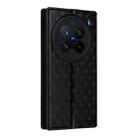 For vivo X200 Pro 5G Cubic Grid Texture Flip Leather Phone Case(Black) - 3