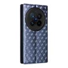 For vivo X200 Pro 5G Cubic Grid Texture Flip Leather Phone Case(Blue) - 3