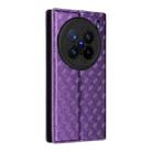 For vivo X200 Pro 5G Cubic Grid Texture Flip Leather Phone Case(Purple) - 3