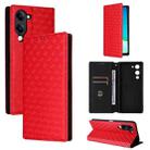 For vivo Y04 4G / Y29s 4G Cubic Grid Texture Flip Leather Phone Case(Red) - 1