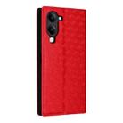 For vivo Y04 4G / Y29s 4G Cubic Grid Texture Flip Leather Phone Case(Red) - 3