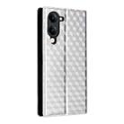 For vivo Y04 4G / Y29s 4G Cubic Grid Texture Flip Leather Phone Case(Silver) - 3
