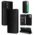 For vivo Y28 4G Cubic Grid Texture Flip Leather Phone Case(Black) - 1
