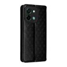 For vivo Y28 4G Cubic Grid Texture Flip Leather Phone Case(Black) - 3